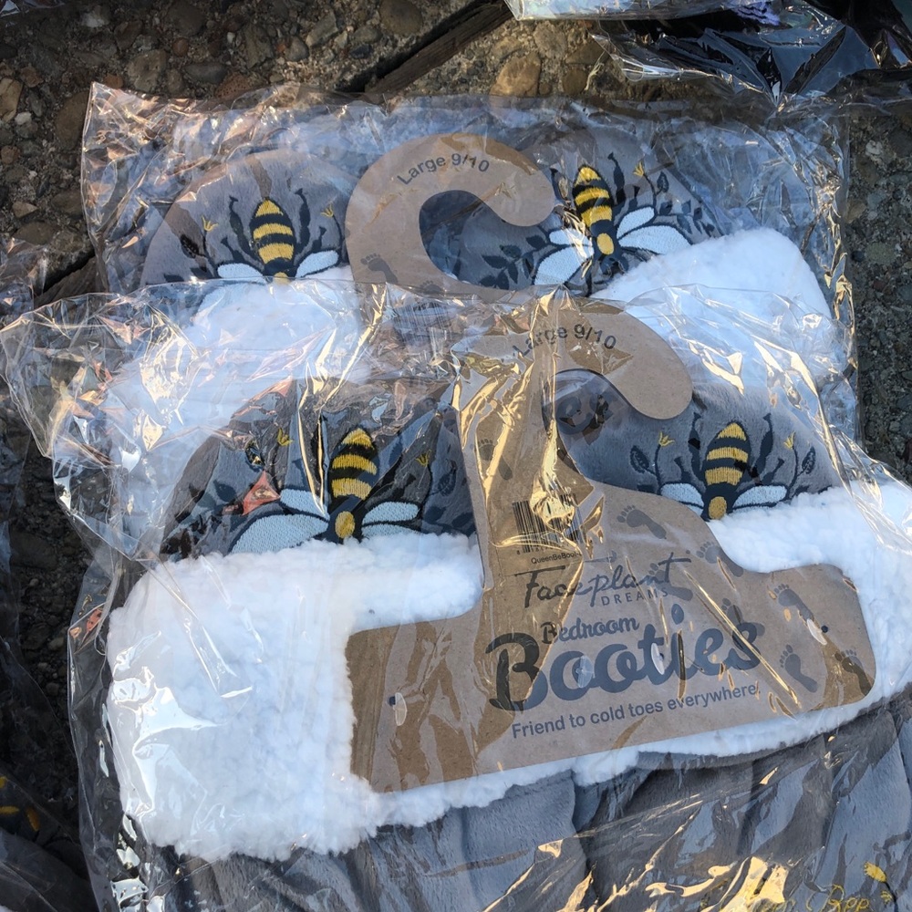 Queen Bee Grey Bedroom Booties